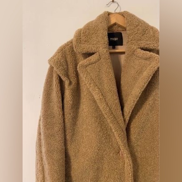 Authentic MAJE Teddy Coat - size XS- S - Picture 5 of 11